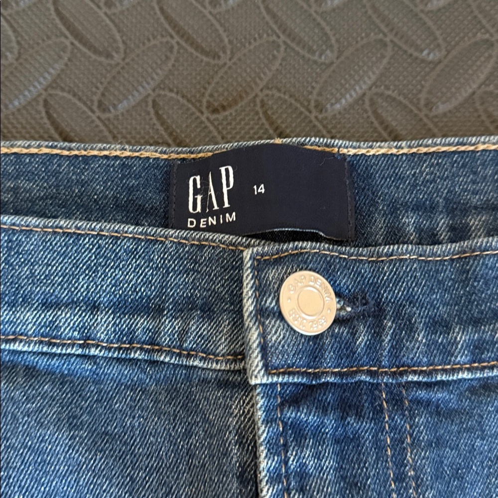 GAP Women's Blue Distressed Mini Skirt - Picture 2 of 5
